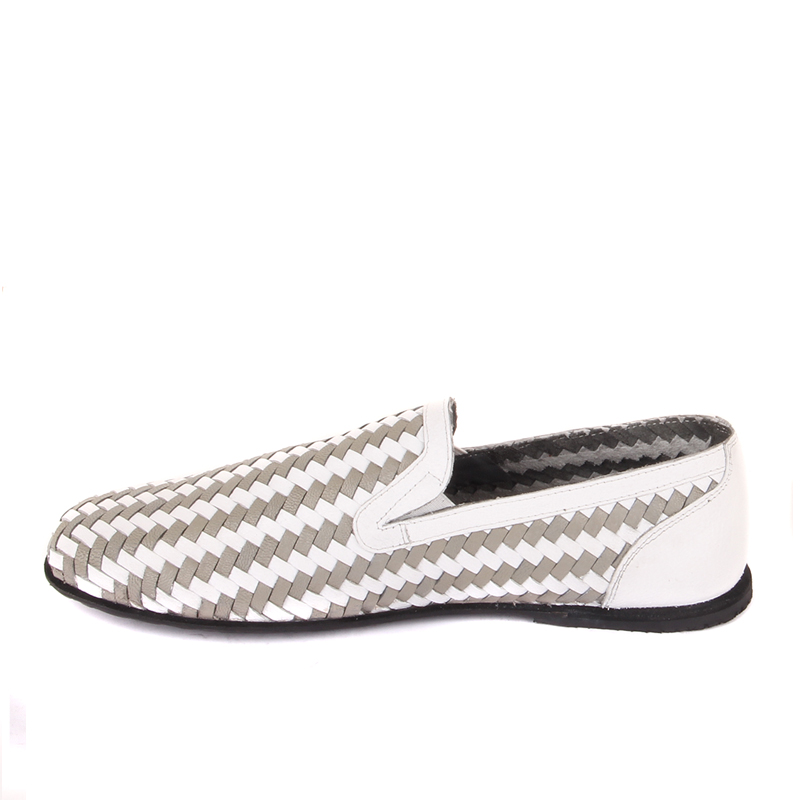 Mystıc Beyaz Gri Örgülü Erkek Ayakkabı