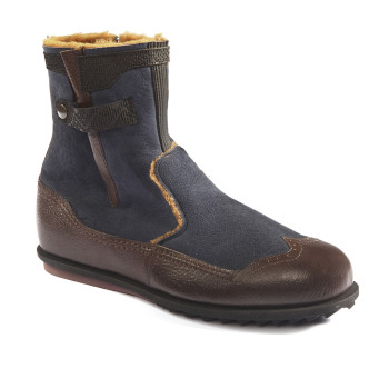 Mystic Lacivert - Kahverengi - Kürklü Erkek Bot